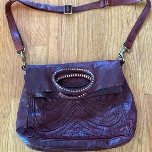Campomaggi tooled leather cross body bag